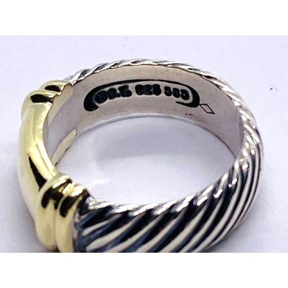 David Yurman Gold and Silver Women's Ring - Picture 8 of 8